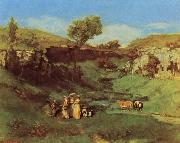 Gustave Courbet Les Demoiselles de Village Spain oil painting artist